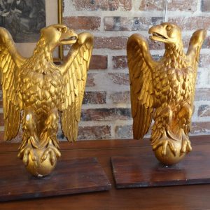Para rzeźbionych orłów , drewno 28 cm x 47 cm XIX
