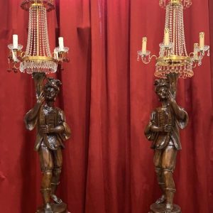 Para lamp w stylu weneckim XVIIIw.32 cm x 30 cm x 174 cm