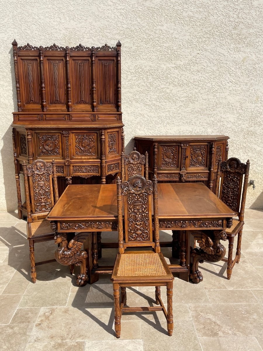 Jadalnia neogotyk komplet