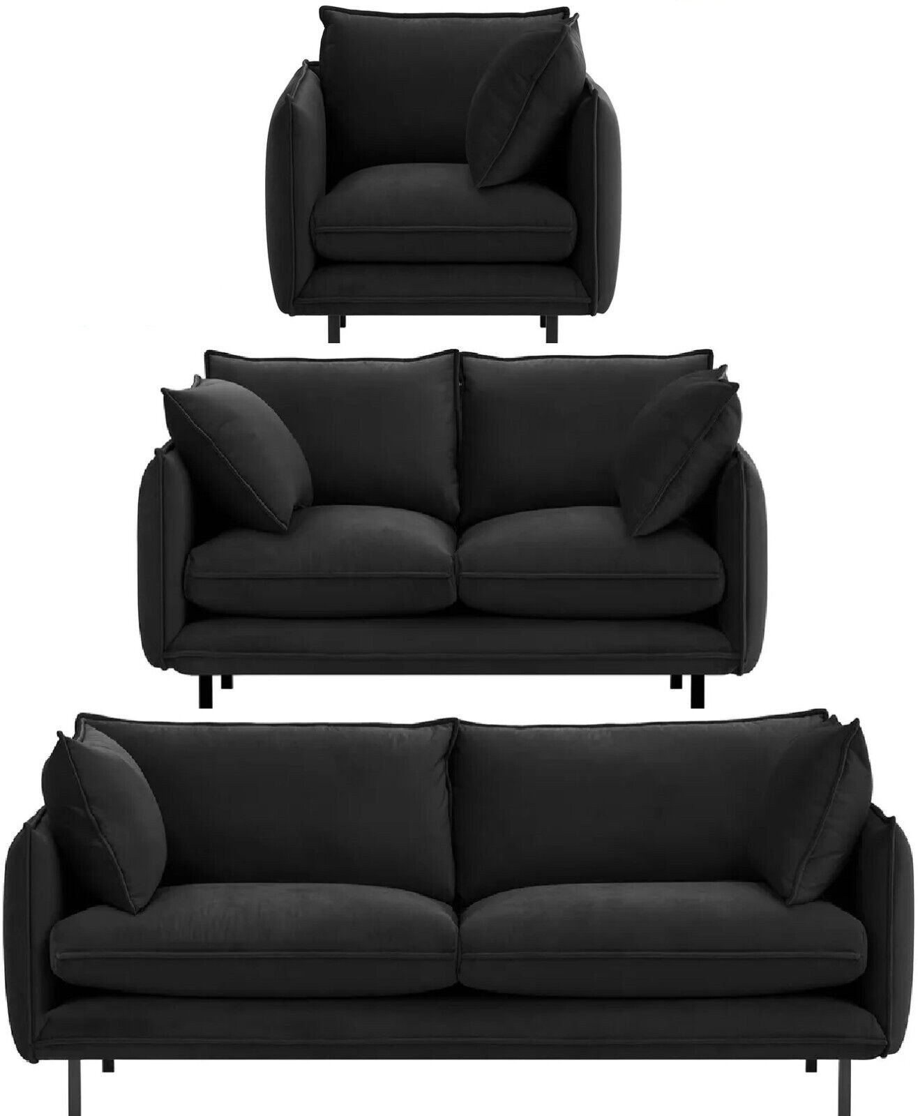 S90 Zestaw wypoczynkowy (czarny)