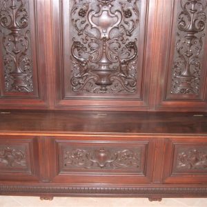 S104 Barokowa ławka/skrzynia z oparciem, XIX w.