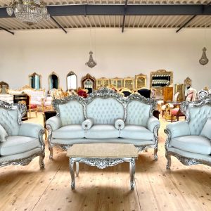 S344 Biały barokowy zestaw wypoczynkowy