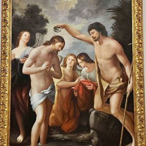 S409 Chrzest Pański, Olej na płótnie, XX w.