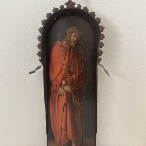 S608 Ecce homo, Olej na drewnie