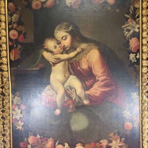 S1177 Dziewica z dzieciątkiem, Olej na płótnie, XVII w.