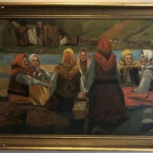 Ks136 Obraz, Reprodukcja, "Chochołowskie panny’’ Ludwik Stasiak.