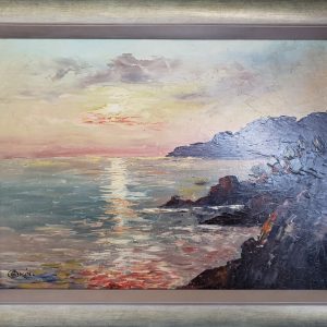 Ks259 Obraz, Oryginał, Edward Okuń, Pejzaż, XIX/XXw.