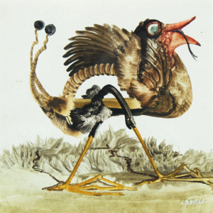 Ks267 Ptak Cudak, Stanisław Jerzy Suder, Akwarela na papierze