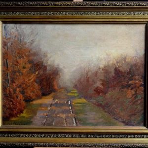 Ks296 Obraz, Oryginał, Stanisław Podgórski (1882-1964), Leśna ścieżka jesienią