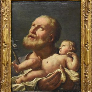 Ks335 Obraz, Oryginał, Święty Józef z dzieciątkiem