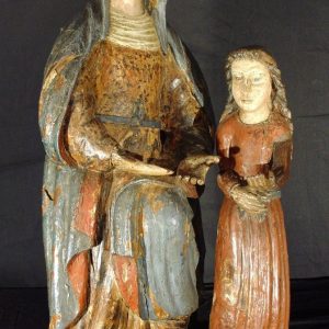 Ks341 Rzeźba, Figura Maryi i Św. Anny, XVIw.