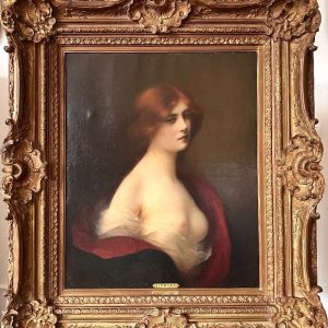 S1361 Portret kobiety, Olej na płótnie, XIX w.