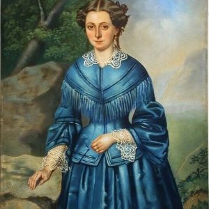 Ks142 Obraz, Oryginał, Józef Budzyński, Kobieta, 1857r.