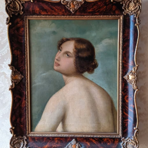 S1220 Portret młodej kobiety, Olej na płótnie, XIX w.