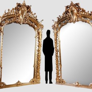 S1491 2 x Duże lustro, XIX w.