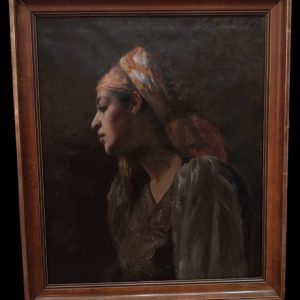 Ks363 Obraz, Oryginał, Edouard Zawiski (1861-1933), Portret Kobiety, XIXw.