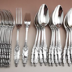 Ks431 Zestaw sztućców deserowych Puiforcat, XIXw.