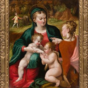 S1506 Odpoczynek podczas ucieczki, Olej na drewnie, XVI w.