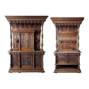 S1509 Renesansowy kredens + pomocnik, XIX w.