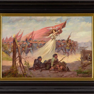 Ks251 Polonia prowadząca do boju, Stanisław Bagieński, Olej na płótnie, ok. 1920 r.