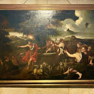 Ks451 Obraz, Oryginał, Mojżesz z kobietami przy studni, XVIIw.