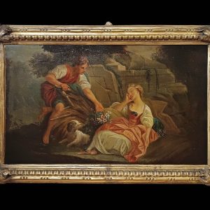 Ks456 Obraz, Oryginał, Scena Szarmancka, XIXw.