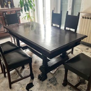 S1682 Zestaw do jadalni na lwich łapach, XX w.