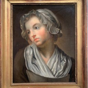 S1704 Portret młodej kobiety, Olej na płótnie, XIX w.