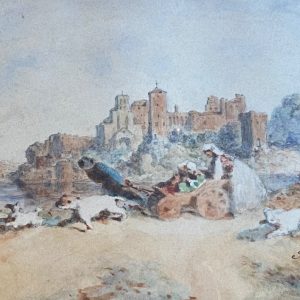 Ks493 Grafika, Oryginał, Teofil Kwiatkowski (1809-1891), Praca rodziny w Awinionie