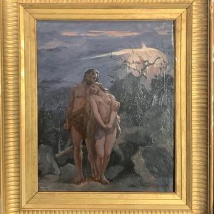 Ks494 Obraz, Oryginał, Paweł Merwart (1855-1902), Adam i Ewa