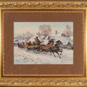 Ks501 Obraz, Oryginał, Władysław Chmieliński (1911-1979), Jazda