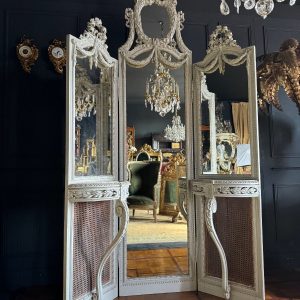 S1747 Duże lustro tryptyk, XIX w.