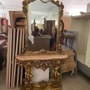 S1636 Konsola z lustrem + wieszak na ubrania