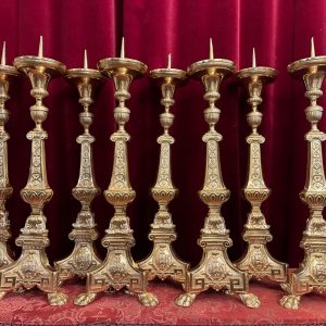 S1803 Barokowy zestaw lichtarzy, XIX w.