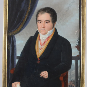 Ks565 Obraz, Miniatura, Oryginał Aleksander Ludwik Molinari, Portret Generalnego Konsula Gdańska, Antoniego Makarowicza, XIXw.