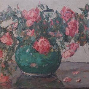 Ks610 Obraz, Oryginał, Włodzimierz Terlikowski (1873 – 1951), Martwa Natura z różami, 1924r.