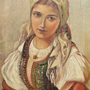 Ks627 Obraz, Oryginał, Piotr Stachiewicz (1858 - 1930), Portret, Piękna Zośka