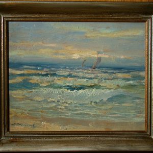 Ks33 Obraz, Oryginał, Eugeniusz Dzierzencki (1904-1990), Pejzaż morza