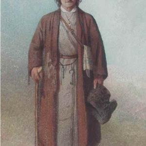 Ks668 Akwarela, Oryginał, Franciszek Tepa (1829 - 1889), Chłopski Poeta