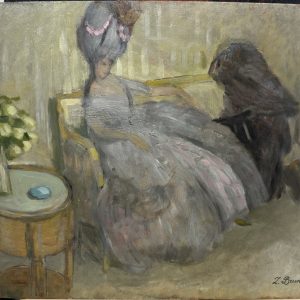 Ks693 Obraz, Oryginał, Zygmunt (Zyg) Brunner (1878-1961), Studium elegancji dworskiej, 1908r.