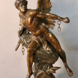 Ks707 Rzeźba z brązu, Myśl rozrywająca łańcuchy