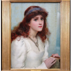 Ks746 Portret Królowej Ginewry, Olej na płótnie, XIX w.