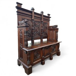 S2103 Neogotycka ławka/skrzynia, XIX w.