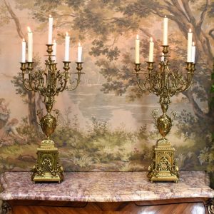 S324 2 x Neogotycki kandelabr, XX w.