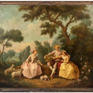 Ks642 Duży Obraz, Oryginał, Sprzedawca Ptaków, XIXw.