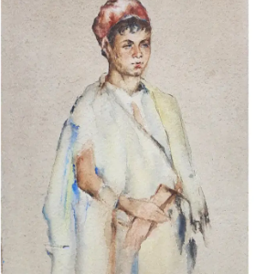 Ks63 Obraz, Oryginał, Maria Stanisława Kraszewska-Kaniowa (XIX/XX w.), Studium młodego mężczyzny