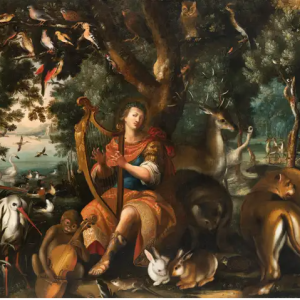 Ks839 Duży Obraz, Orfeusz i zwierzęta, XVIIw.