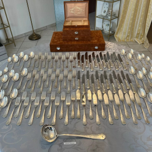 Rokoko komplet 120 lat srebrne sztućce dla 12 osób