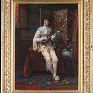 Ks885 Obraz, Oryginał, Mandolinista, XIXw.