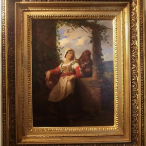 Ks919 Scena romantyczna, Obraz, XIX w.